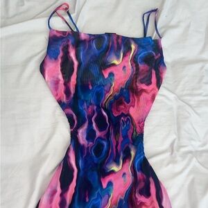 Edge Colorful Abstract Mini Dress